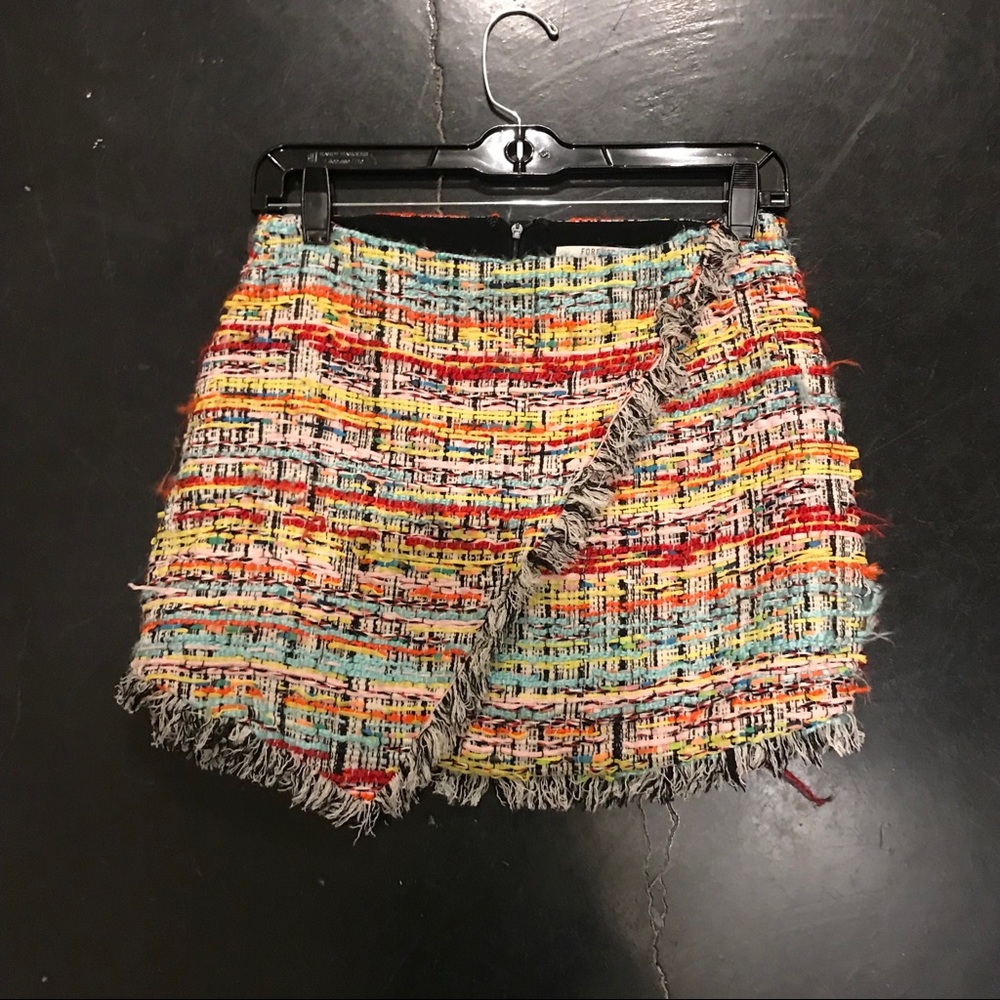 Colorful tweed skirt
